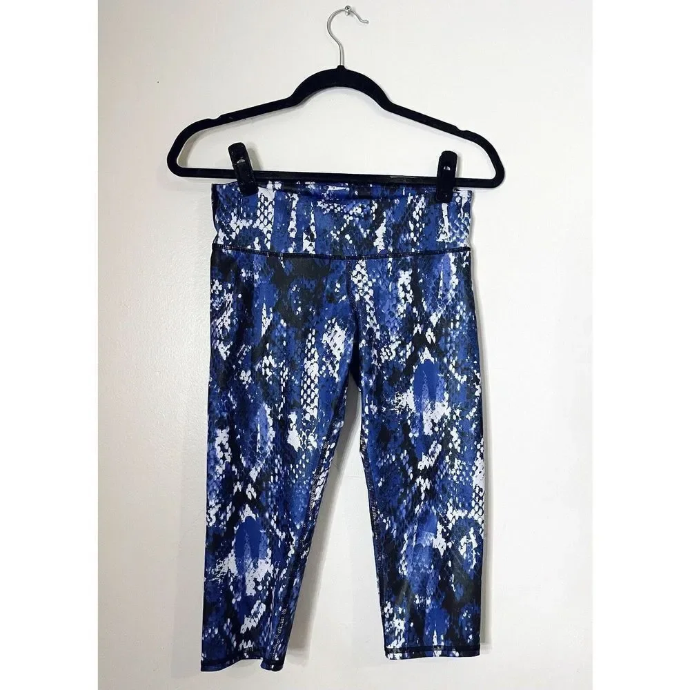 Alo Yoga Airbrush Python Gloss Print Capri‎ Legging size XS